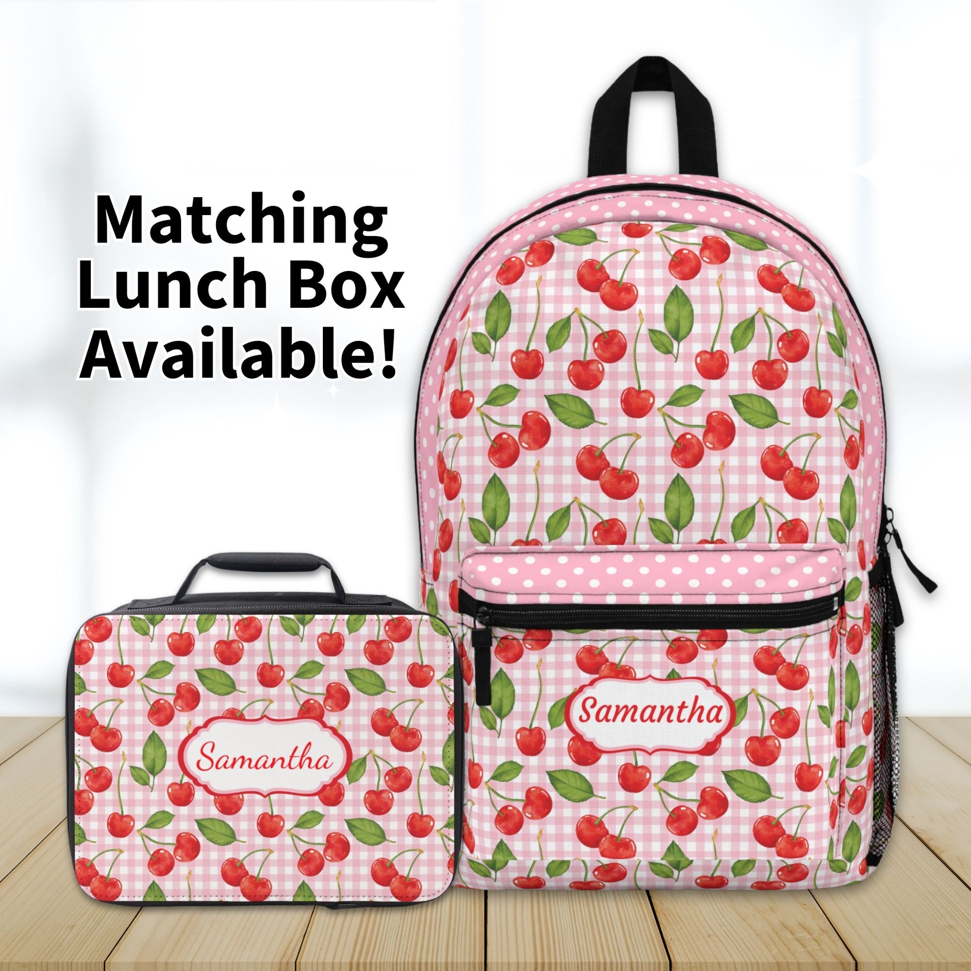 Red Cherries Personalized Lunch Box - Amazing Faith Designs