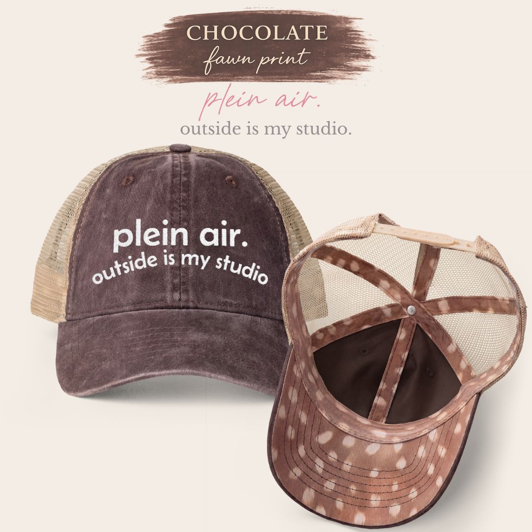 Plein Air Watercolor Artist Ponytail Hat – Outside Is My Studio