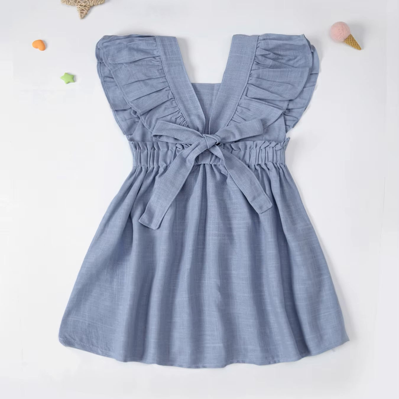 Hand Embroidered Ruffle Toddler Sundress