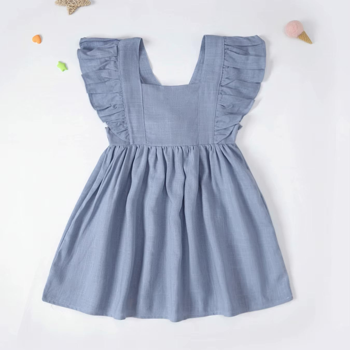 Hand Embroidered Ruffle Toddler Sundress - Amazing Faith Designs