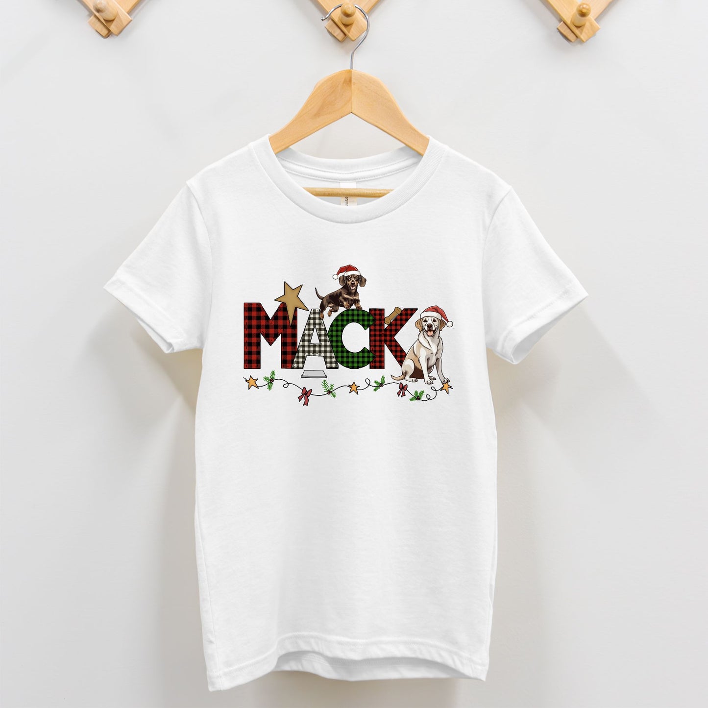 Christmas Dog Personalized Toddler Shirt - Amazing Faith Designs