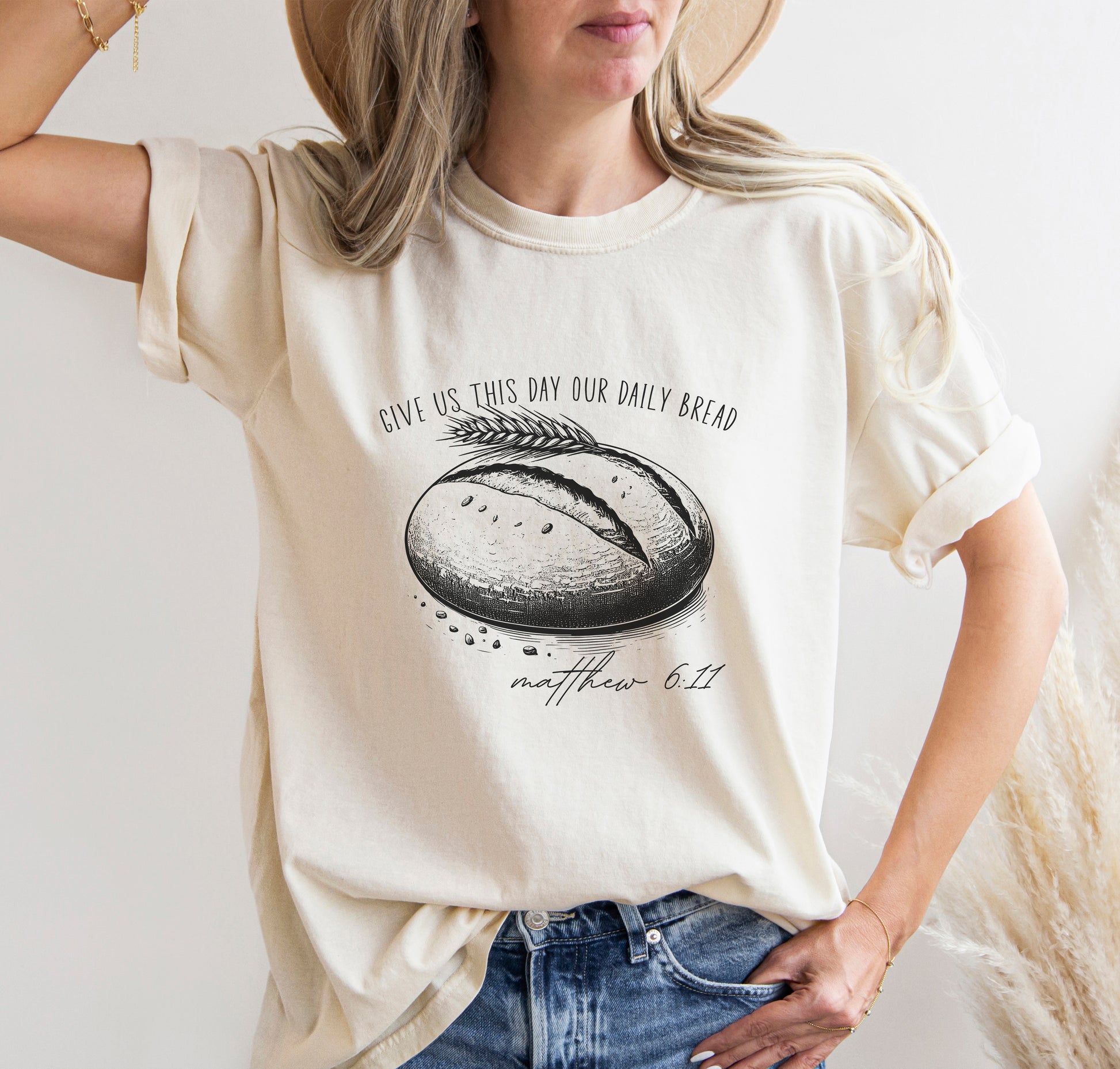 Daily Bread Sourdough Garment-Dyed T-shirt - Amazing Faith Designs