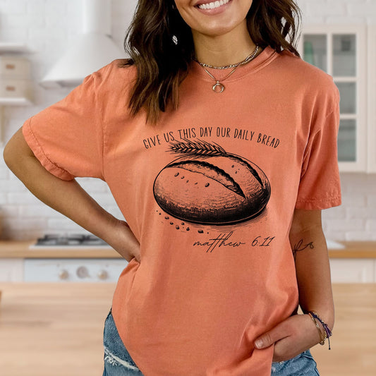 Daily Bread Sourdough Garment-Dyed T-shirt - Amazing Faith Designs