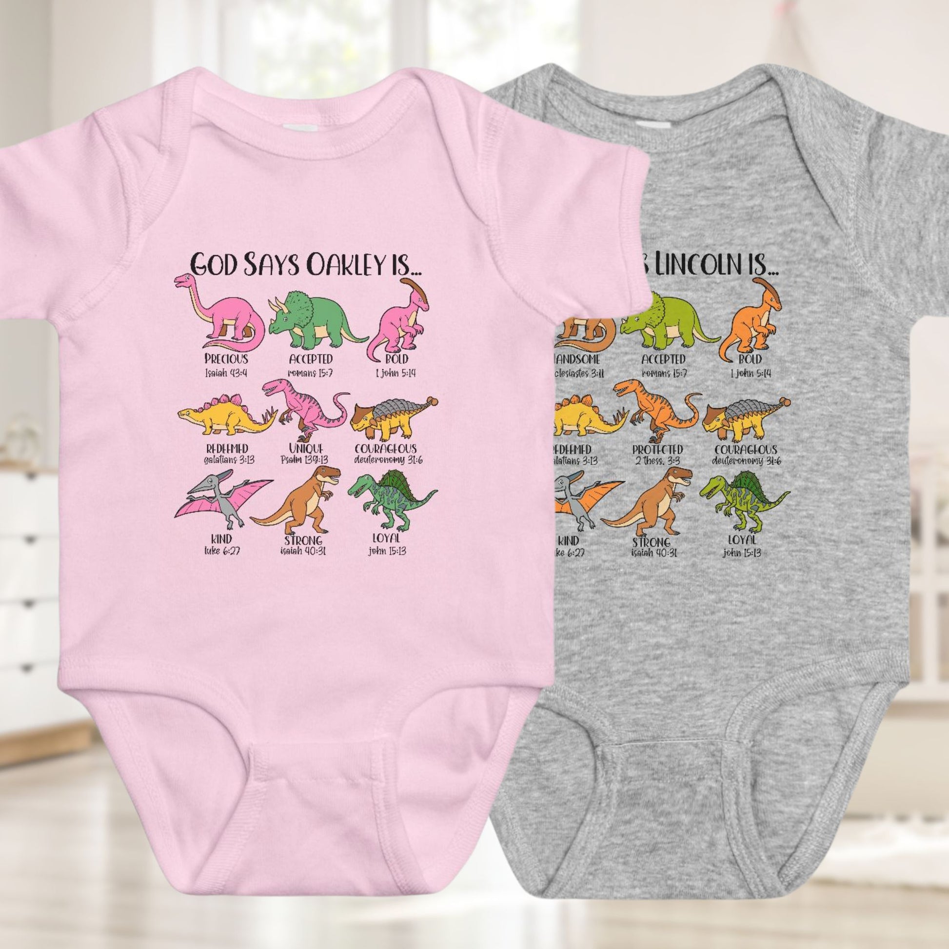 Baby Dinosaur Onesie - Amazing Faith Designs