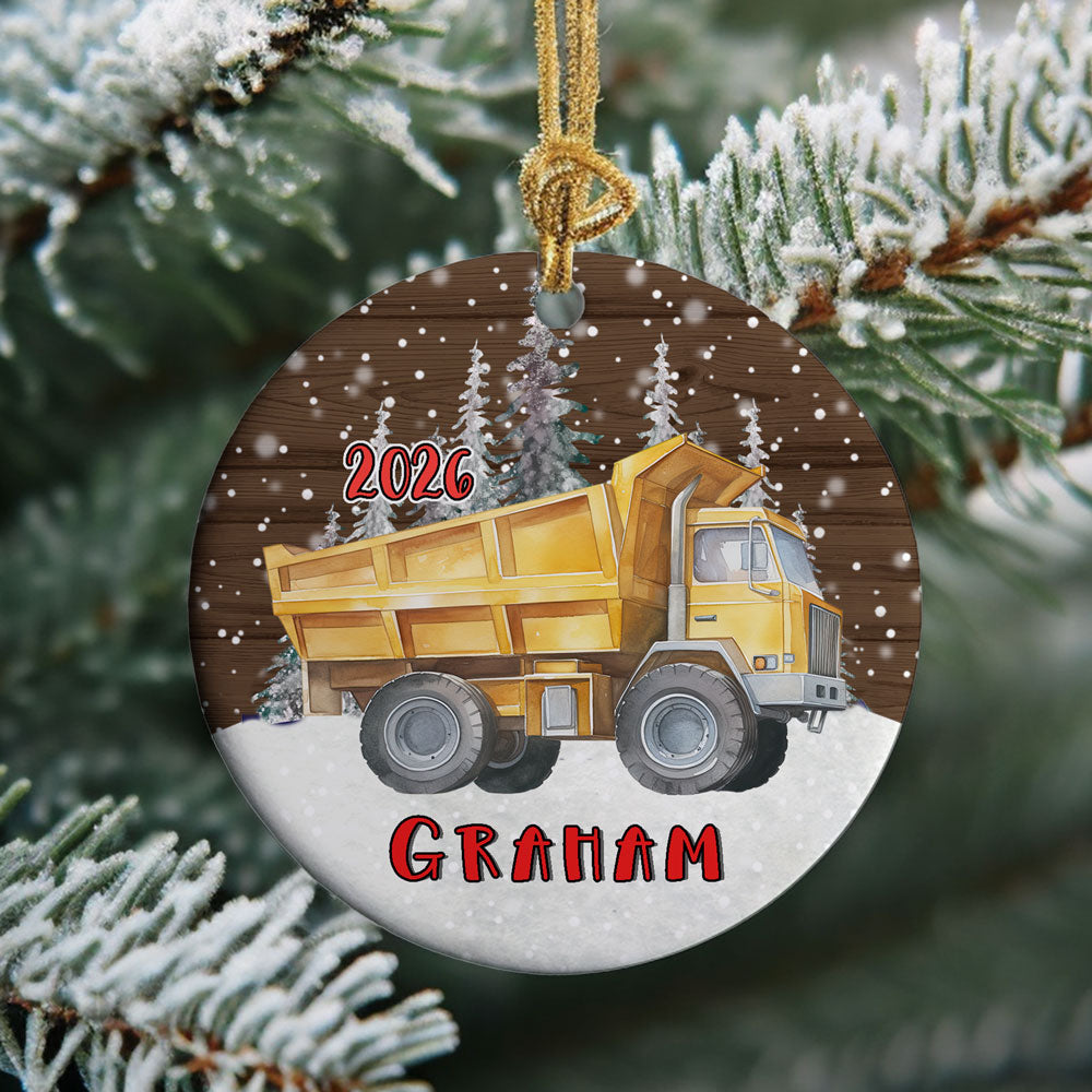Personalized Transportation Christmas Ornament for Kids