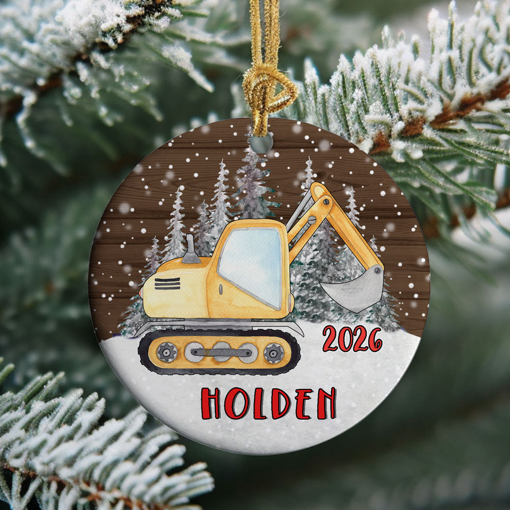 Personalized Transportation Christmas Ornament for Kids
