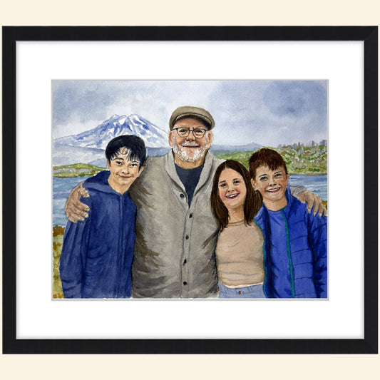 Custom Portrait Watercolor Painting from Photo - Amazing Faith Designs