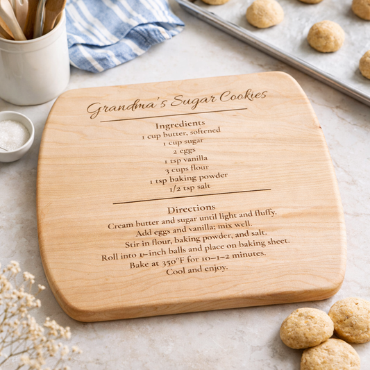 Personalized Family Recipe Cutting Board - Amazing Faith Designs
