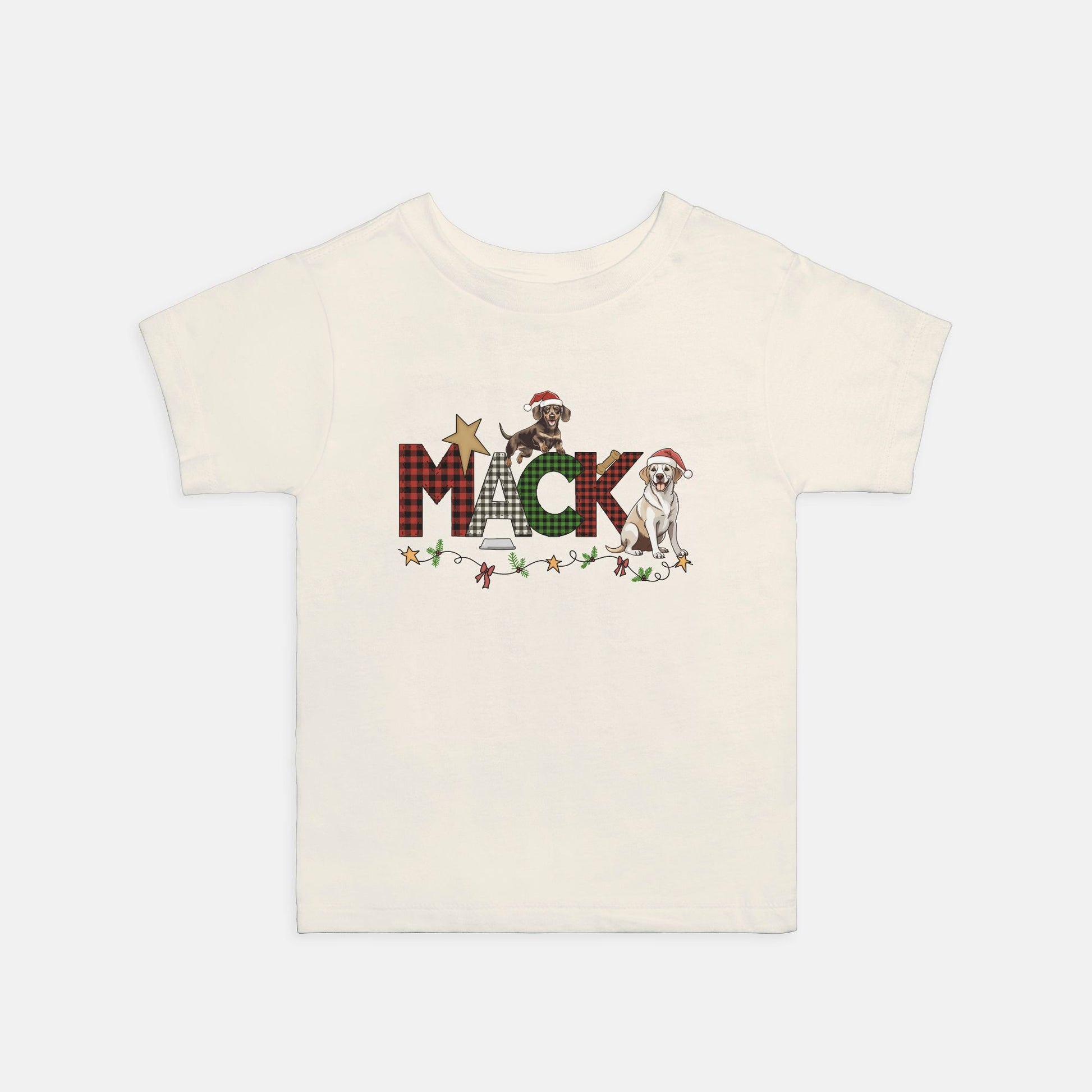 Christmas Dog Personalized Toddler Shirt - Amazing Faith Designs