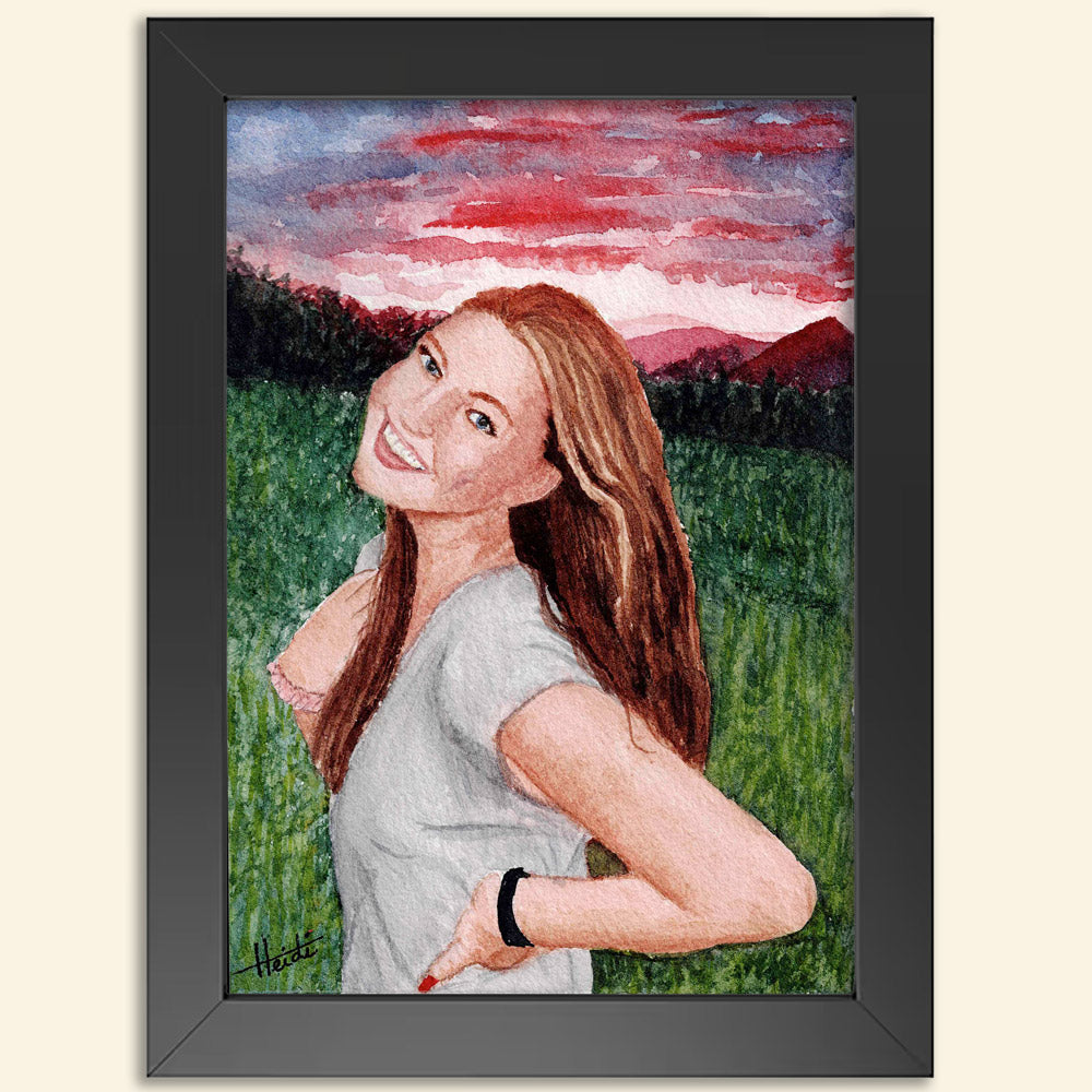 Custom Portrait Watercolor Painting from Photo - Amazing Faith Designs