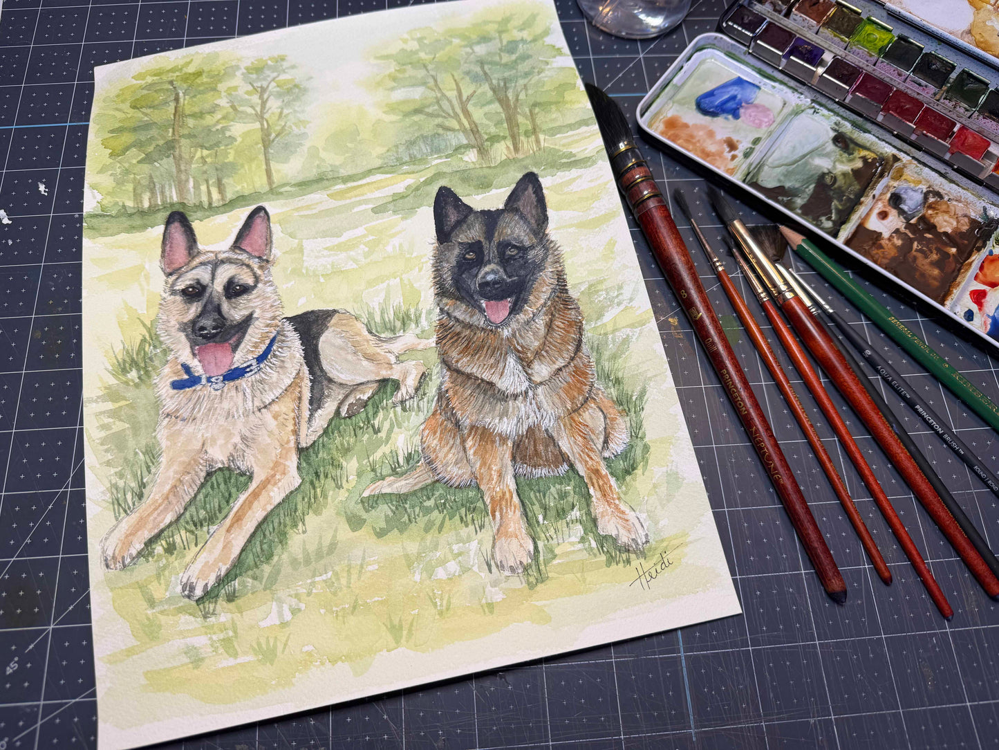 Custom Watercolor Pet Portrait from Your Photo | Hand Painted Original - Amazing Faith Designs