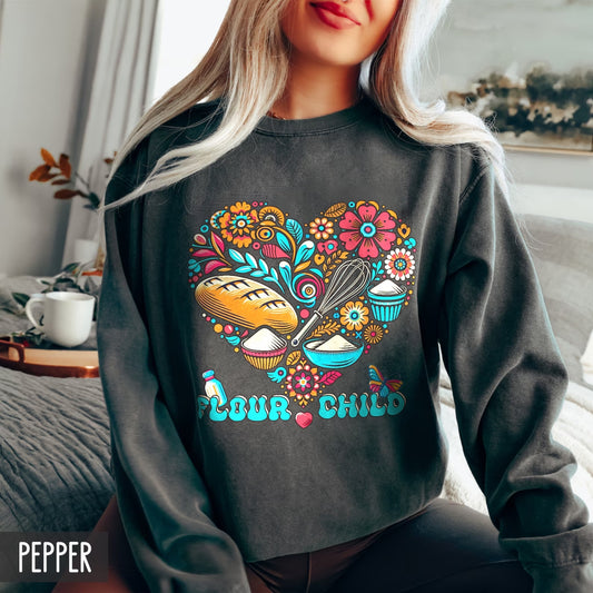 Flour Child Sourdough Retro Lightweight Sweatshirt - Amazing Faith Designs