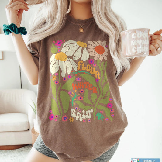 Flour Water Salt Floral Unisex T-Shirt - Amazing Faith Designs