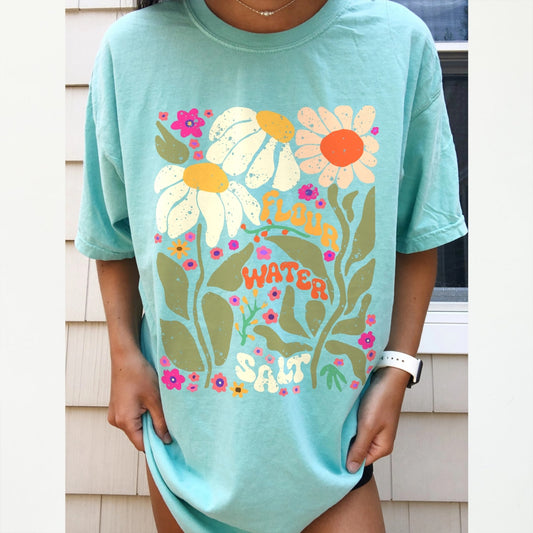 Flour Water Salt Floral Unisex T-Shirt - Amazing Faith Designs