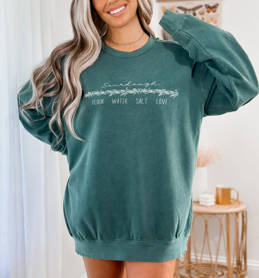 Flour Water Salt Love Heavyweight Comfort Colors Sweatshirt - Amazing Faith Designs