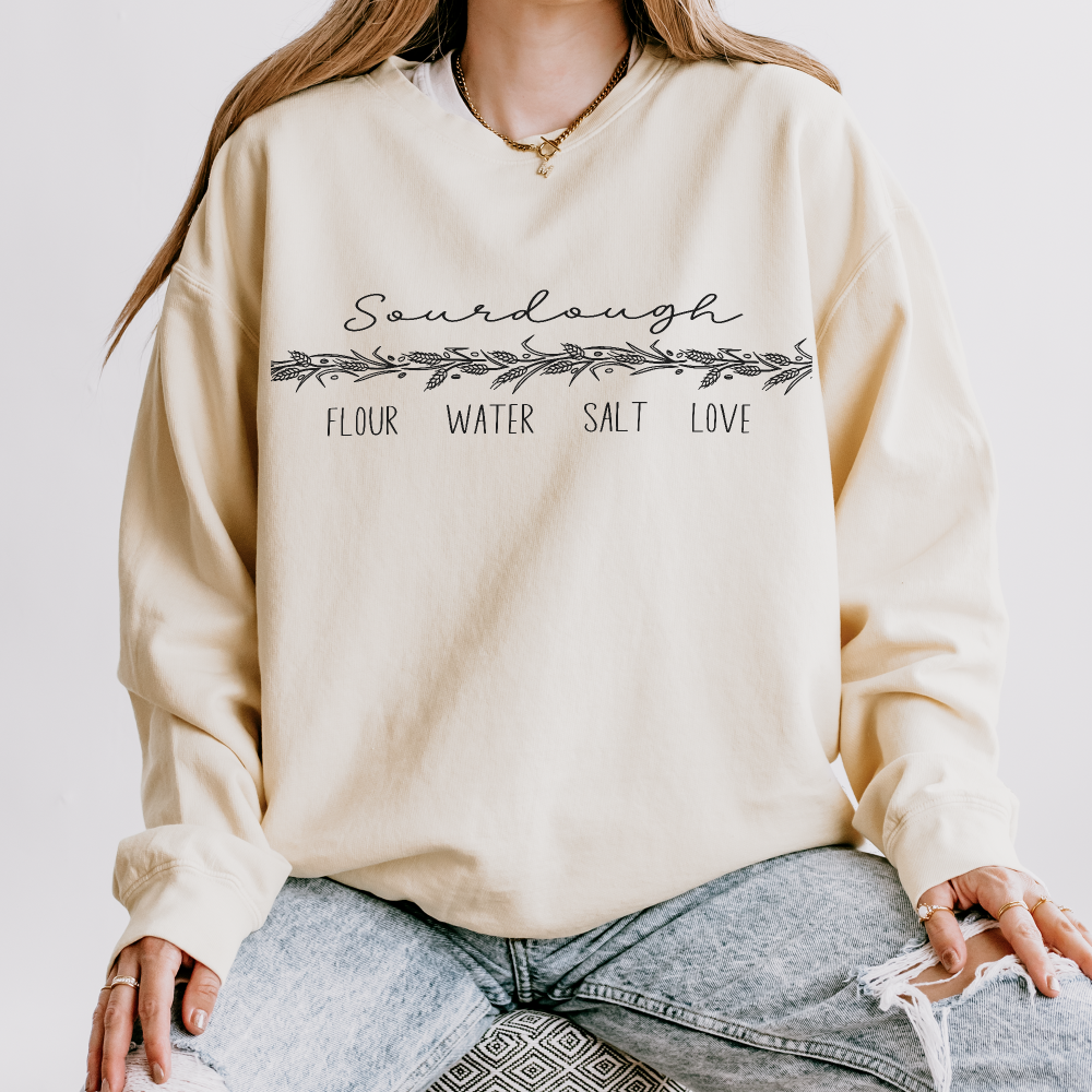 Flour Water Salt Love Lightweight Sweatshirt - Amazing Faith Designs