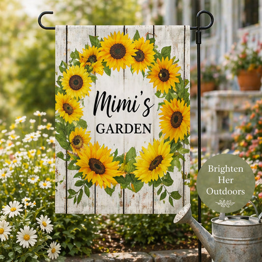 Personalized Grandma Sunflower Garden Flag - Amazing Faith Designs