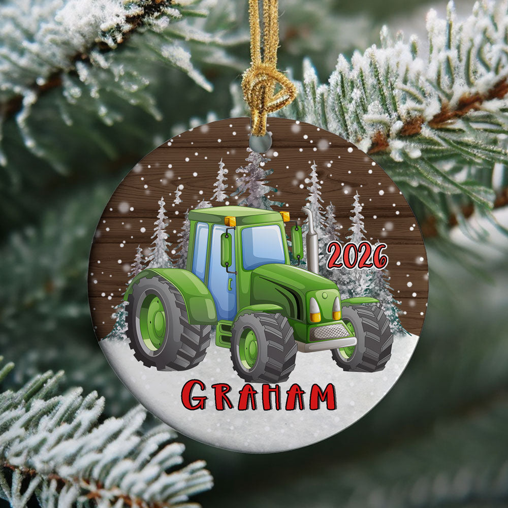 Personalized Transportation Christmas Ornament for Kids