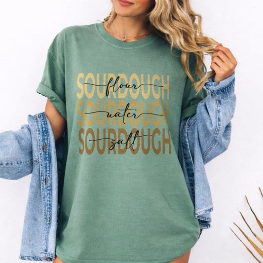 Green Sourdough Shirt - Flour Water Salt - Amazing Faith Designs