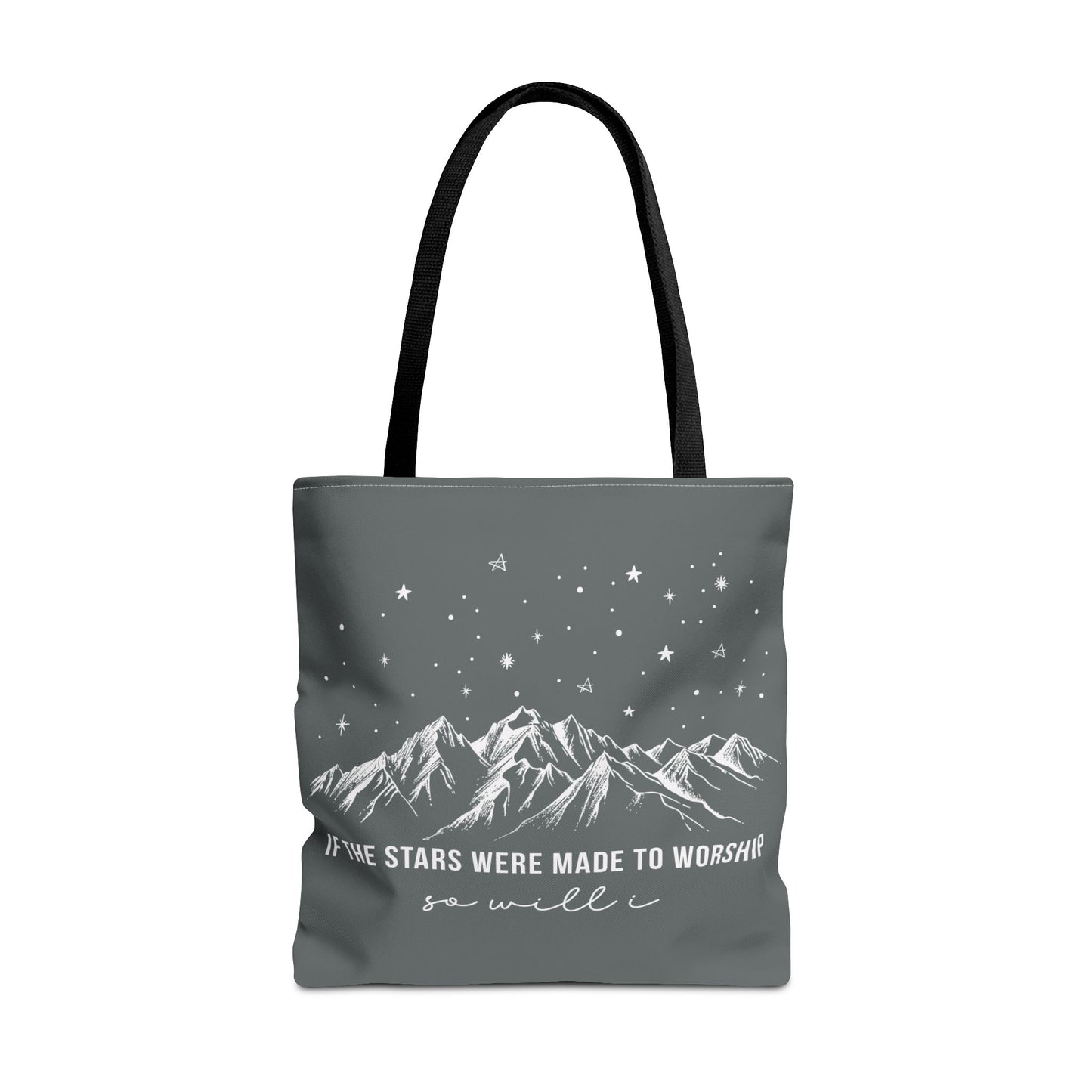 Christian Tote Bag — "If the Stars Were Made to Worship, So Will I" - Amazing Faith Designs