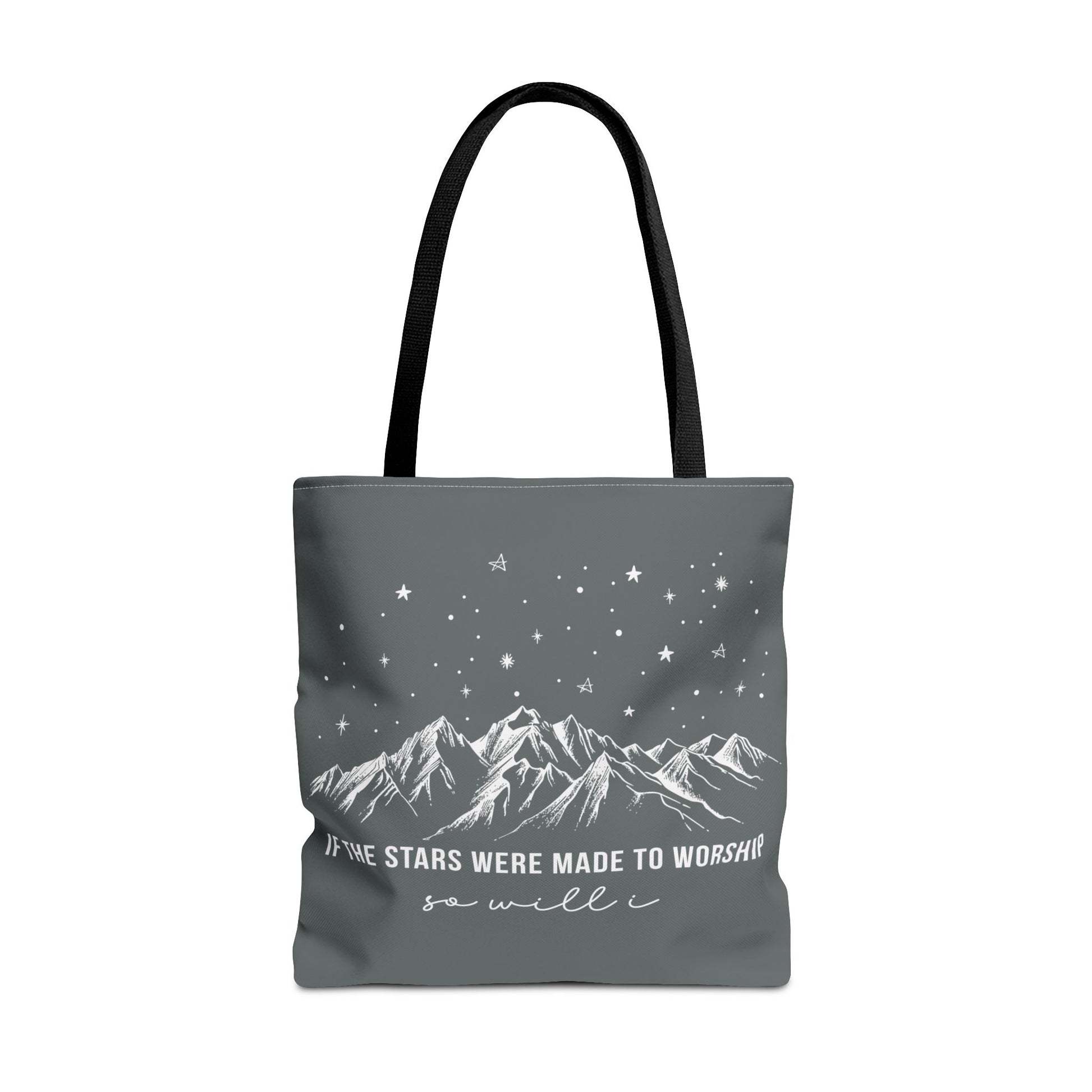 Christian Tote Bag — "If the Stars Were Made to Worship, So Will I" - Amazing Faith Designs