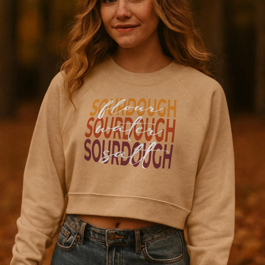 Sourdough Women's Cropped Fleece Pullover - Amazing Faith Designs