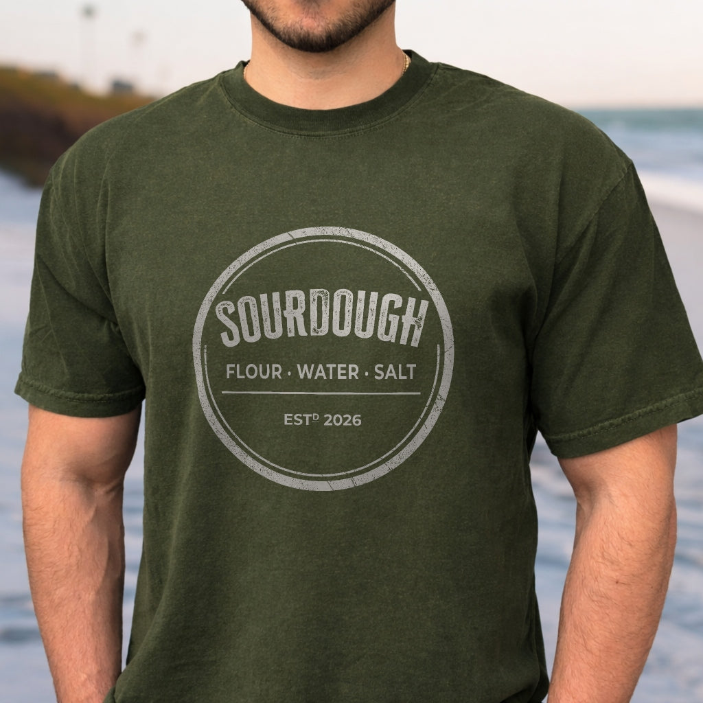Sourdough Baker Stamp Men's T-Shirt — Customizable Established Date - Amazing Faith Designs