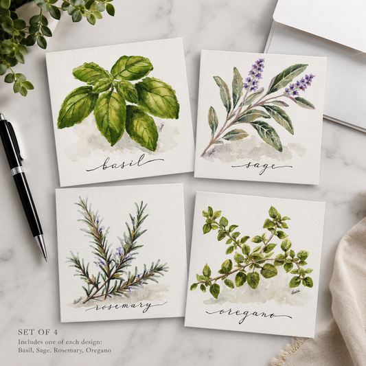 Herb Garden Botanical Note Cards - Amazing Faith Designs