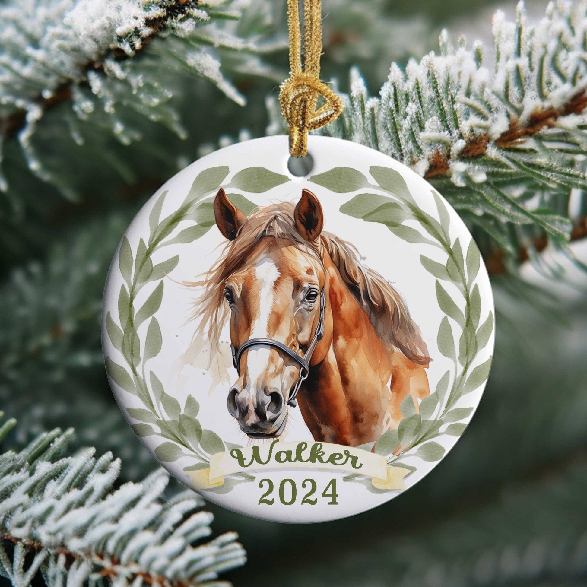 Horse Boy's Personalized Ceramic Ornament - Amazing Faith Designs