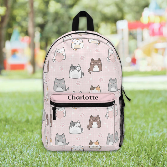 Kawaii Cats Personalized Backpack - Amazing Faith Designs