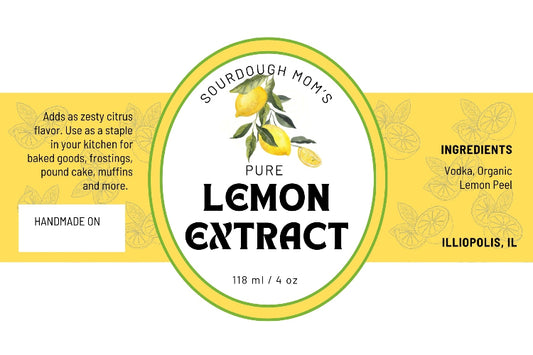 Vanilla Extract Food Labels - Lemon Extract - Amazing Faith Designs