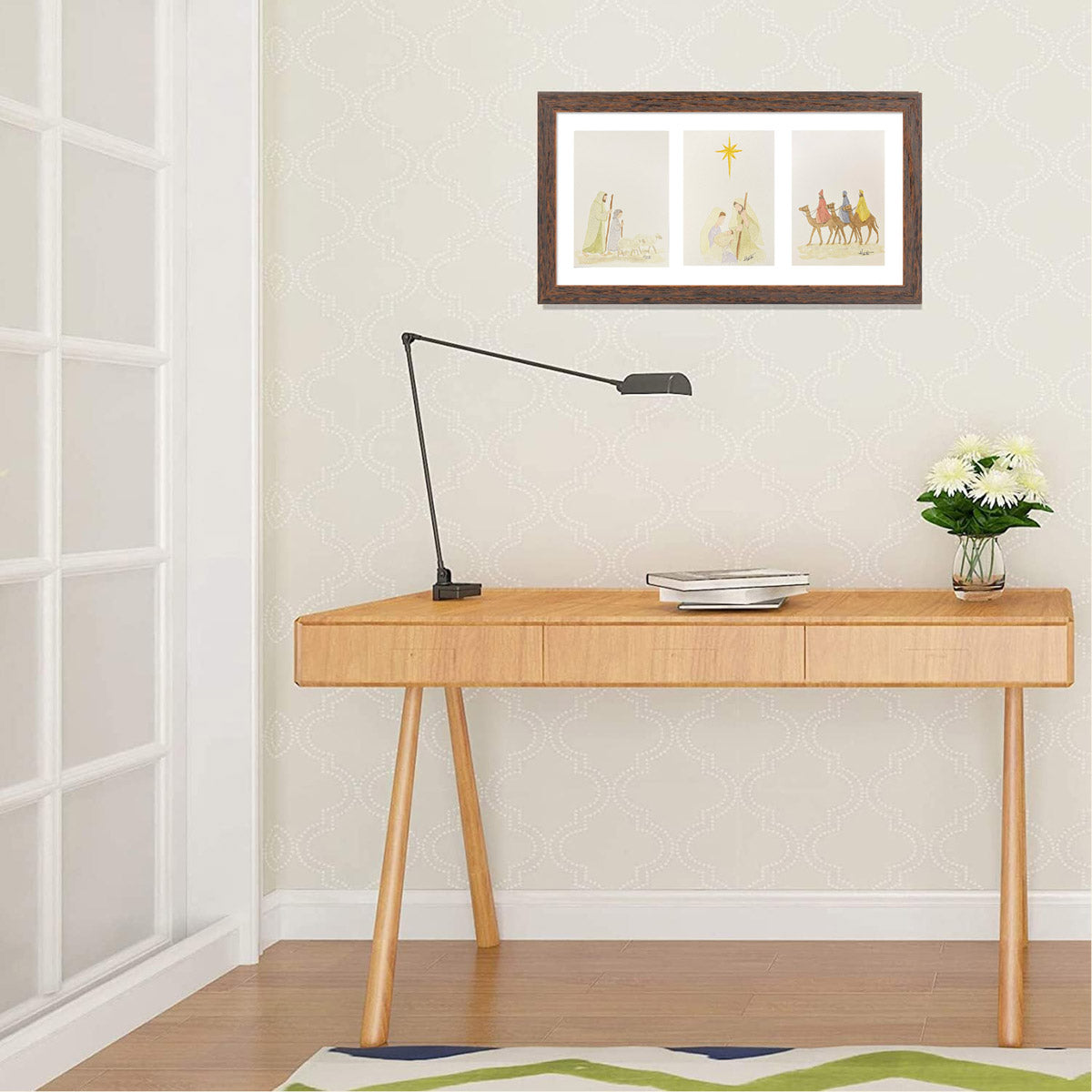 Minimalist Nativity Original Watercolor Painting - Amazing Faith Designs