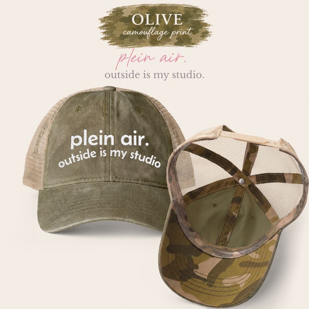 Plein Air Watercolor Artist Ponytail Hat – Outside Is My Studio