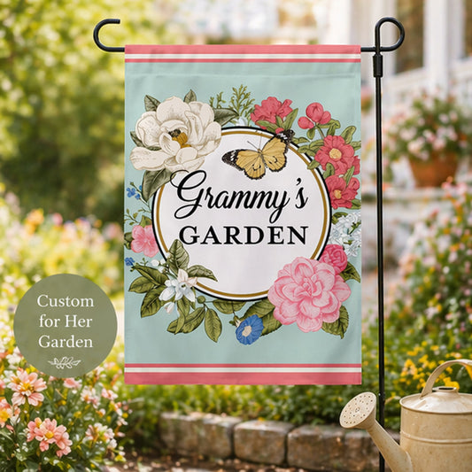Grandma Summer Flower Personalized Garden Flag - Amazing Faith Designs