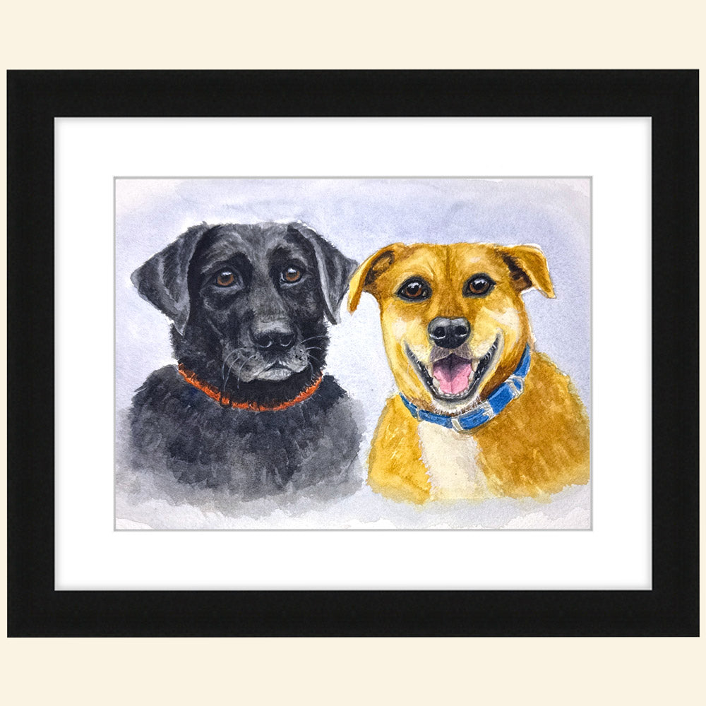 Custom Watercolor Pet Portrait from Your Photo | Hand Painted Original - Amazing Faith Designs