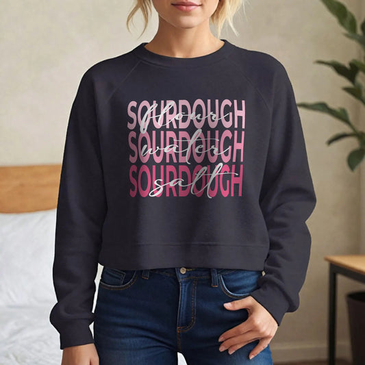 Sourdough Women's Cropped Fleece Pullover - Amazing Faith Designs