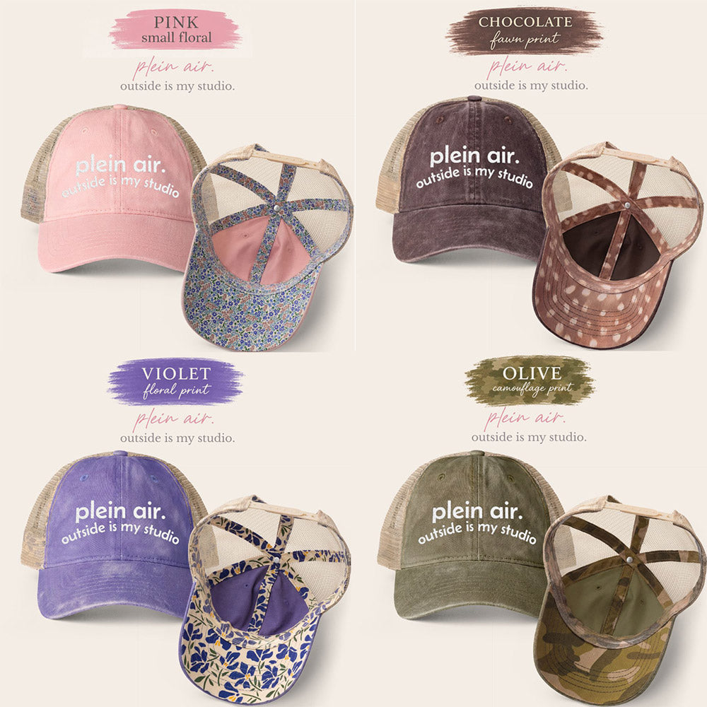 Plein Air Watercolor Artist Ponytail Hat – Outside Is My Studio
