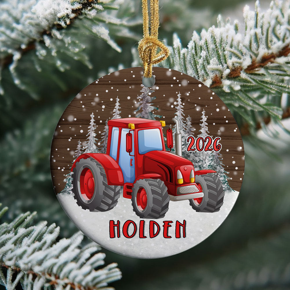 Personalized Transportation Christmas Ornament for Kids