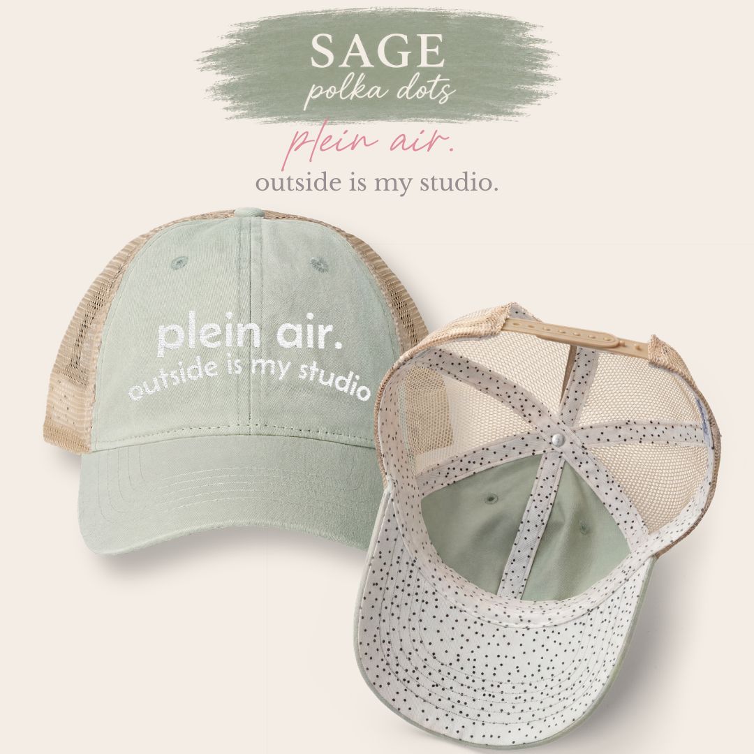 Plein Air Watercolor Artist Ponytail Hat – Outside Is My Studio