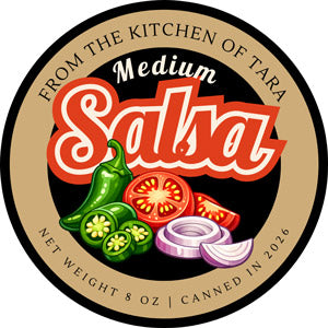 Personalized Salsa Canning Jar Label - Amazing Faith Designs