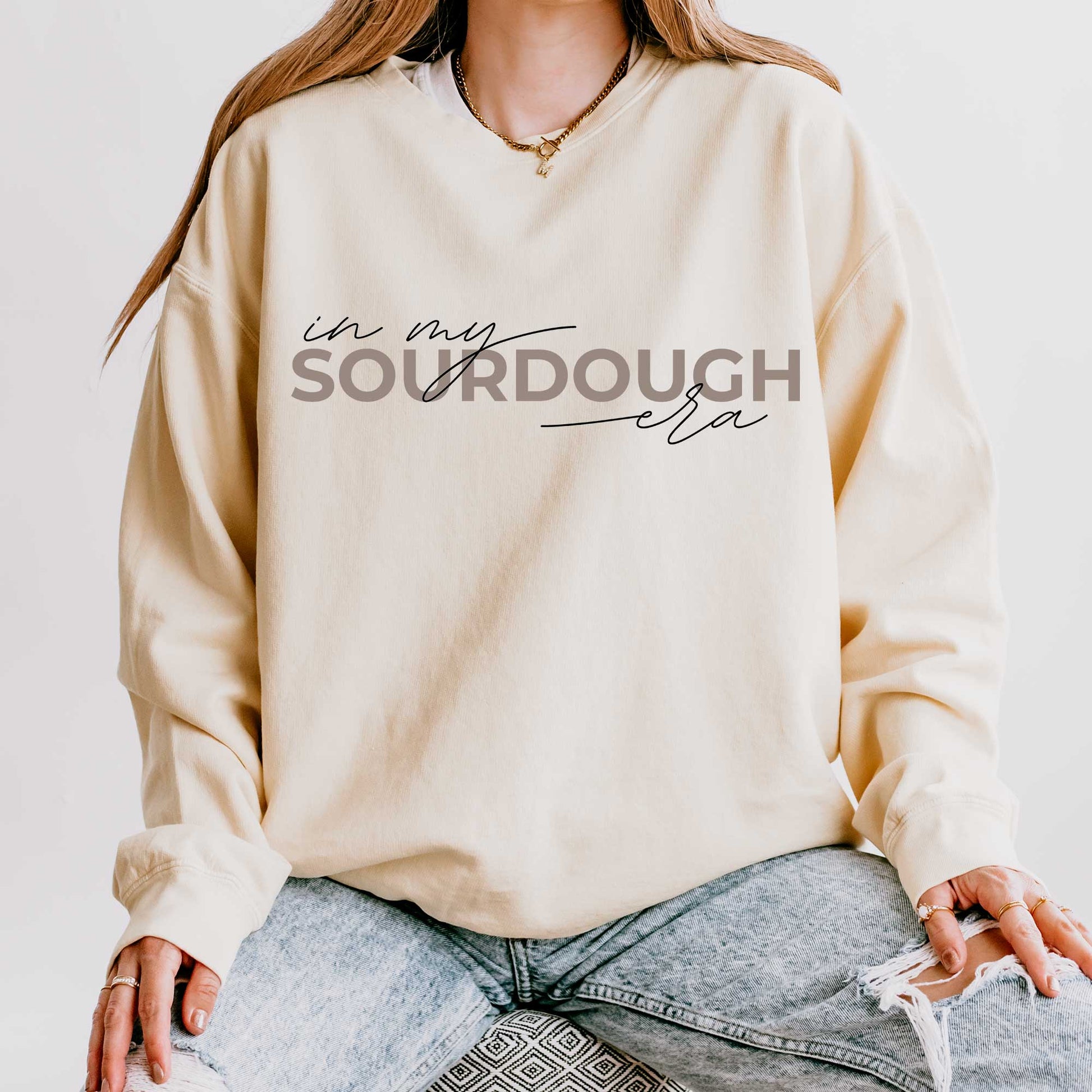 In My Sourdough Era Lightweight Sweatshirt - Amazing Faith Designs