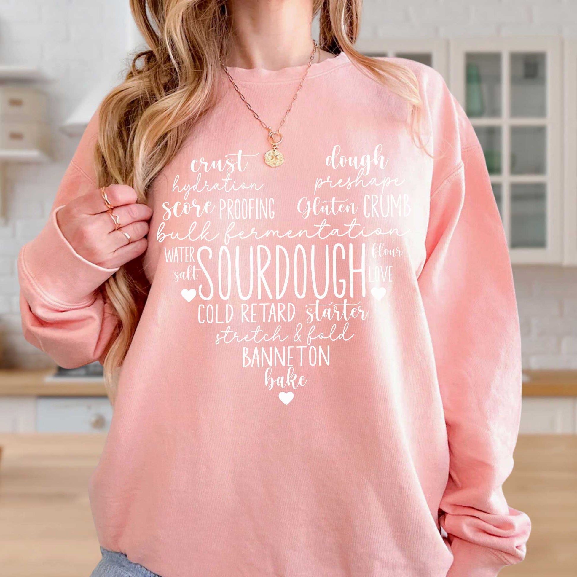 Sourdough Love Heart Lightweight Sweatshirt - Amazing Faith Designs