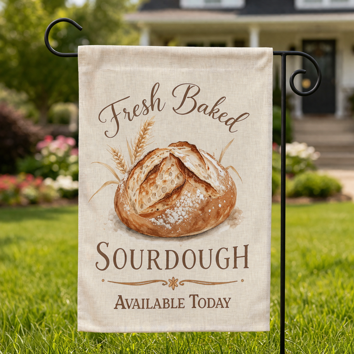 Fresh Baked Sourdough Garden Flag - Amazing Faith Designs