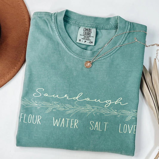 Sourdough Love Unisex T-Shirt - Flour Water Salt - Amazing Faith Designs