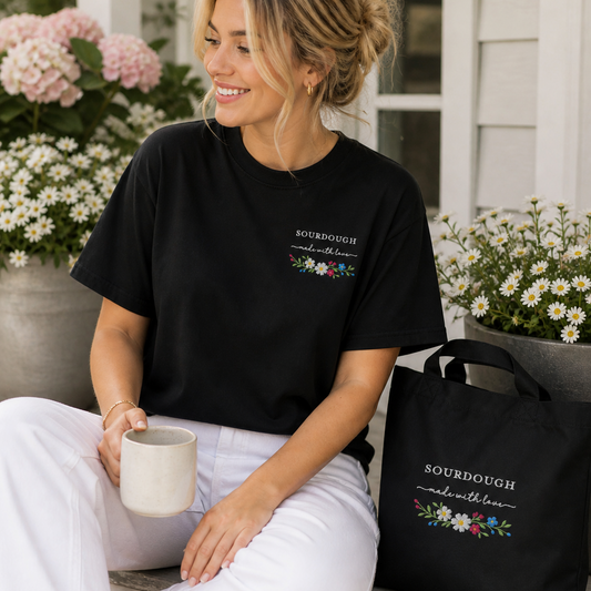 Sourdough Made with Love T-shirt - Comfort Colors - Amazing Faith Designs
