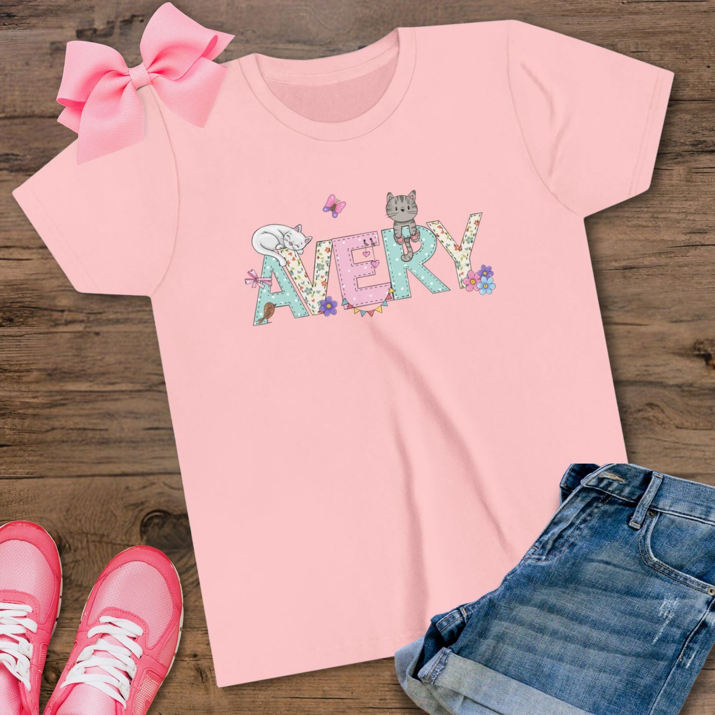 Spring Cats Personalized Youth Shirt - Amazing Faith Designs