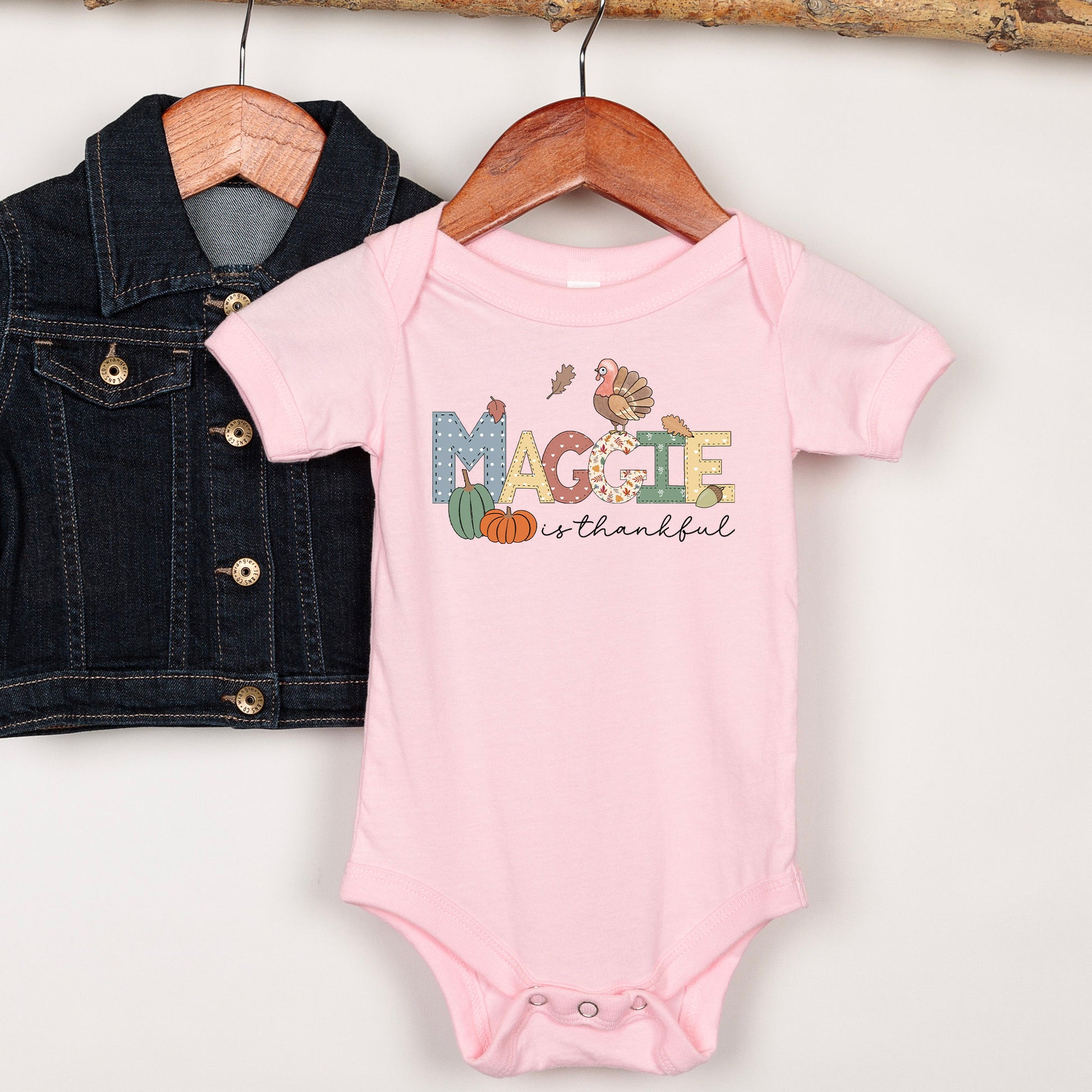 Thanksgiving Personalized Infant Onesie - Amazing Faith Designs