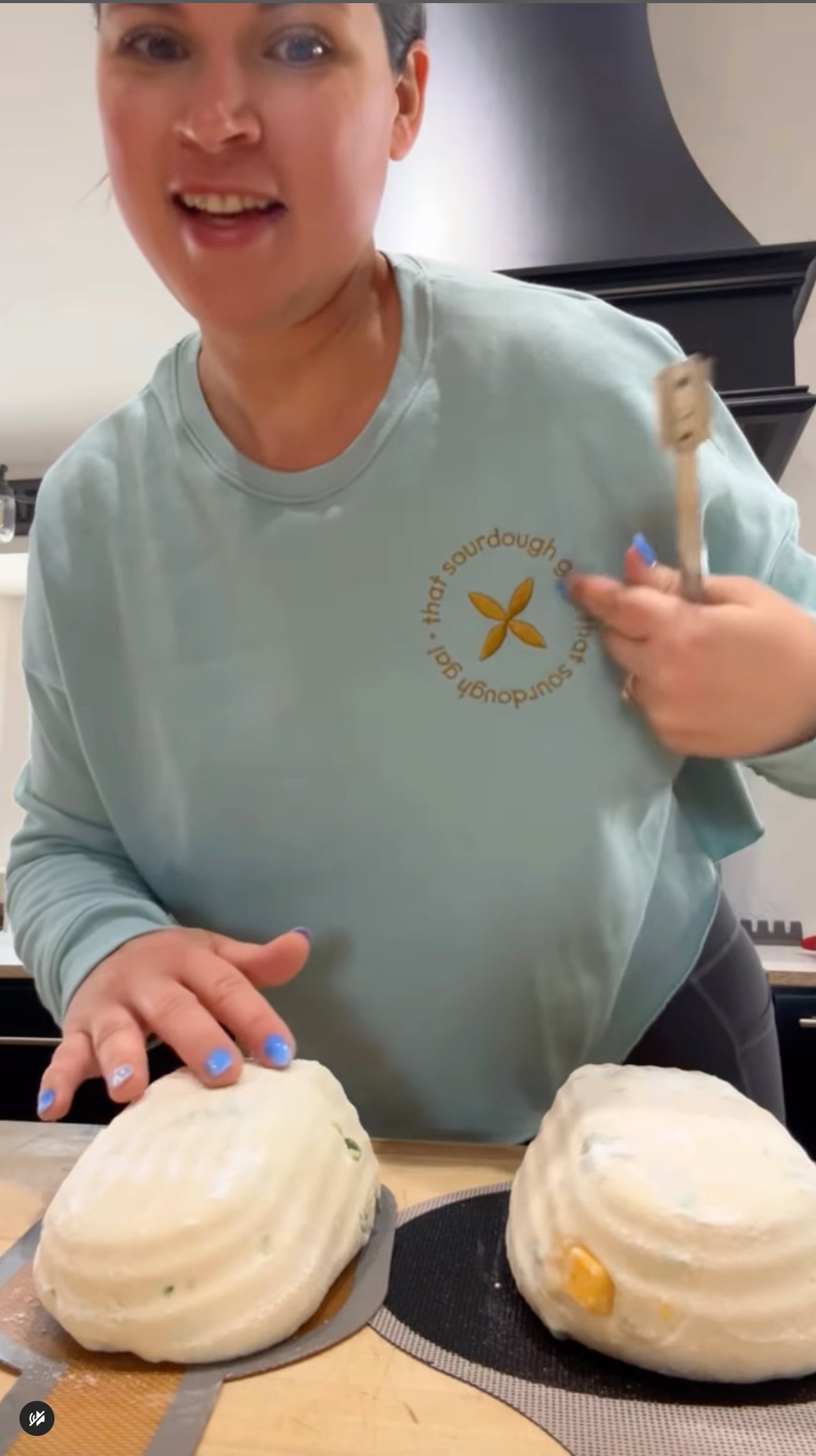 That Sourdough Gal Embroidered Crop Crew Fleece - Amazing Faith Designs