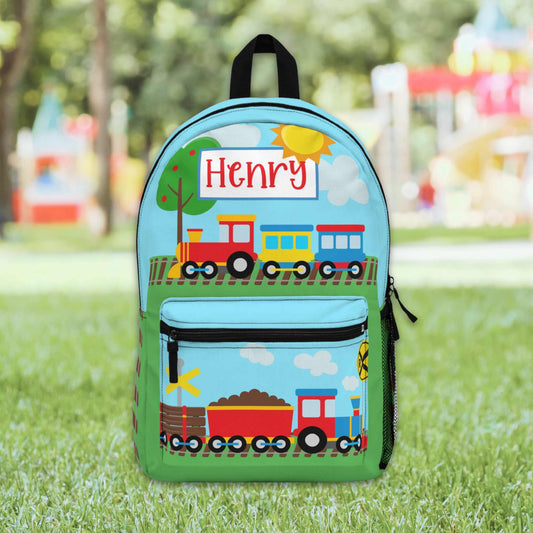 Train Personalized Backpack - Amazing Faith Designs