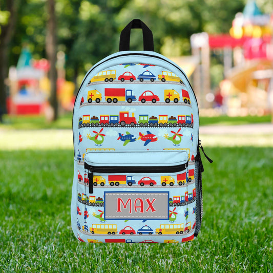 Transportation Personalized Backpack - Amazing Faith Designs